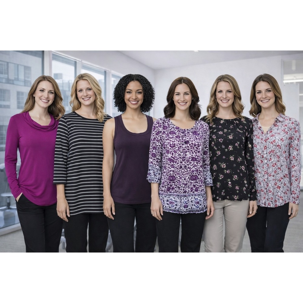 6 Career Style Blouses‎ Women's size MEDIUM